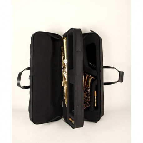 ESTUCHE SAXO ALTO Y SOPRANO TM CONFORT RECTANGULAR NEGRO