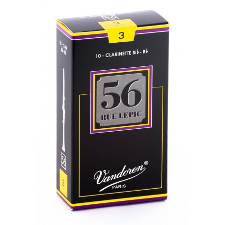Vandoren 56 Rue Lepic - Caja de 10 cãnas para clarinete, fuerza 3