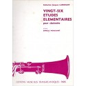Collection Jacques Lancelot : 26 ETUDES ELEMENTAIRES pour clarinette d'après Dancla , Wohlfart