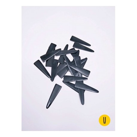 PESTAÑA DE PLÁSTICO - V - NEGRA