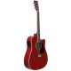 GUITARRA ACÚSTICA DAYTONA A411CE ELECTRIFICADA ROJA