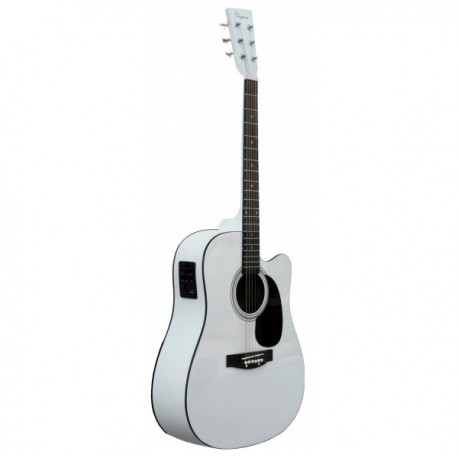 GUITARRA ACÚSTICA DAYTONA A411CE ELECTRIFICADA BLANCA