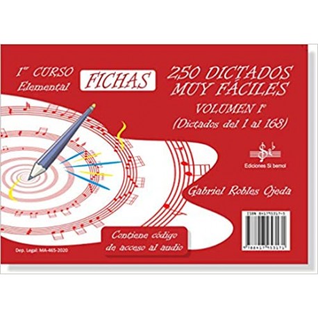 SIBEMOL - Dictados 1º: 250 (1/168) Dictados muy Faciles (Inc.3 CD) (Robles Ojeda)
