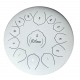 TONGUE DRUM DE 12” 13 NOTAS UPGRADED PREMIUM LOTUS SERIE BLANCO