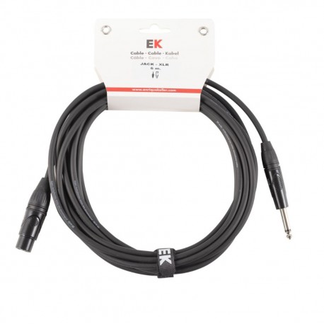 CABLE EK AUDIO PARA MICRÓFONO JACK - XLR hembra 6 M