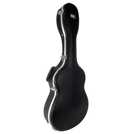 ESTUCHE EK PARA GUITARRA CLÁSICA DE ABS Y CARBONO NEGRO