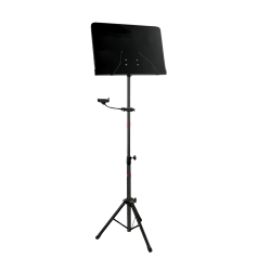 Atril Orquesta TCM MS-533PBK Negro Liso con soporte para movil