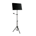 Atril Orquesta TCM MS-533PBK Negro Liso con soporte para movil