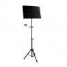 Atril Orquesta TCM MS-533PBK Negro Liso con soporte para movil
