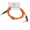 CABLE EK AUDIO PARA GUITARRA JACK RECTO-ACODADO 3M NARANJA