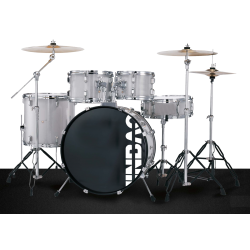 BATERÍA JINBAO BOMBO DE 22" GRIS CLARO