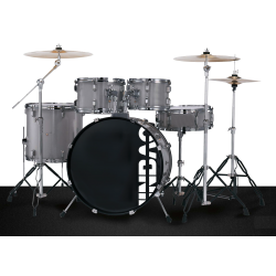 BATERÍA JINBAO BOMBO DE 22" GRIS OSCURO